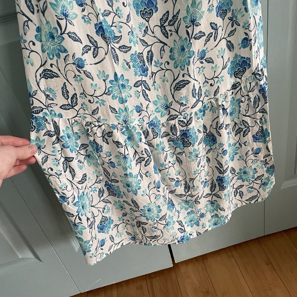 Old Navy Women’s Sleeveless Tie-Back Cutout Maxi Dress Medium Light Blue Flowers - Picture 10 of 15